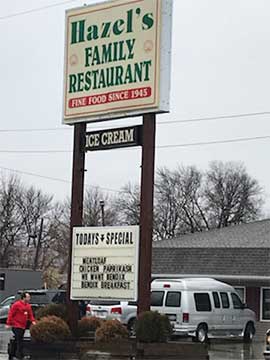 bendix week - hazel's family restaurant