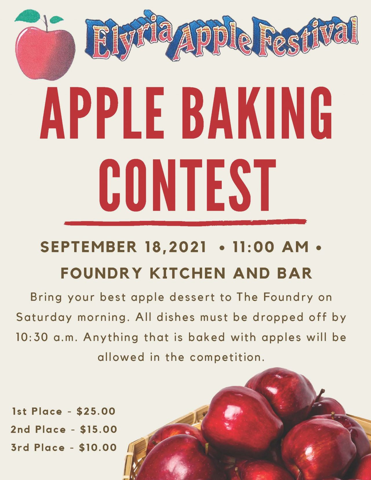 Apple Baking Contest Saturday, September 18, 2021 City of Elyria